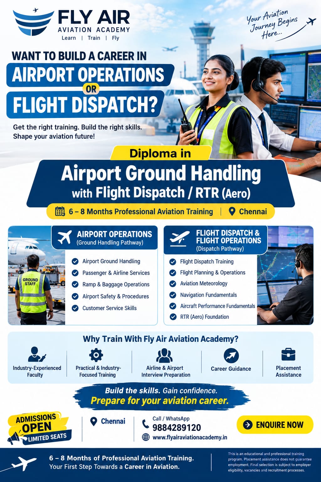 AIRPORT OPERATION VS FLIGHT DISPATCHER WHICH AVIATION CAREER IS RIGHT FOR YOU – Supporting Image, Fly Air Aviation Academy